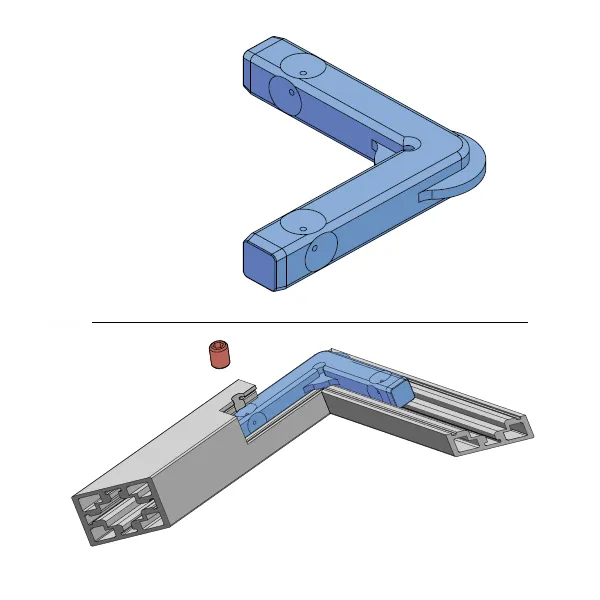 Joint CUBE to connect profiles 45°
