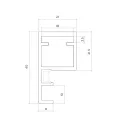 Frame profile MODUS, with handle, L3000mm, aluminium, brown metal grey