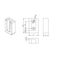 End cap for 30x12mm tube, with cover, white cap