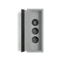 Power distributing unit 3002 2xSchuko, double USB charger, matt chrome, cable L2000mm