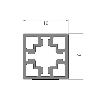 Profile CUBE base L3000mm black anodized