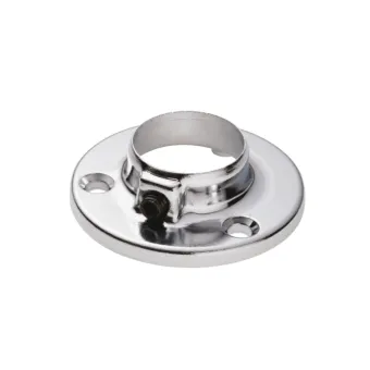 End support for Ø25mm tube black