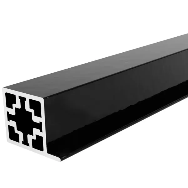 Profile CUBE for wooden shelf L3000mm black anodized