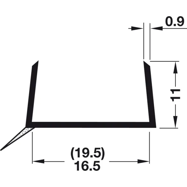 Plinth profile, with sealing lip