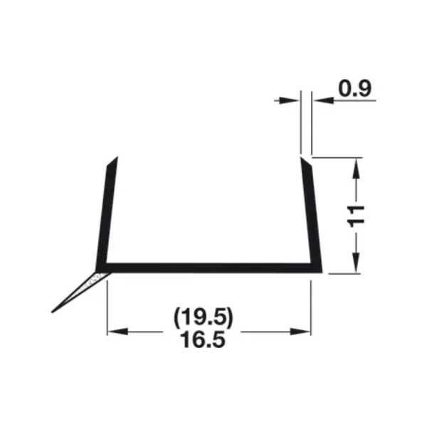 Profile for plinth 18mm L3000mm