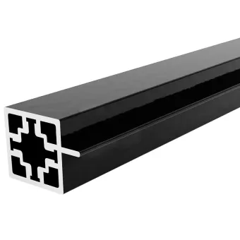 Profile CUBE glass shelves L3000mm black anodized