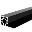 Profilis CUBE medinei sienelei/nugarėlei L3000mm, juoda anoduotas