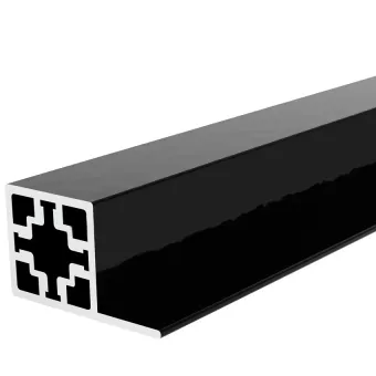 Profilis CUBE medinei sienelei/nugarėlei L3000mm, juoda anoduotas