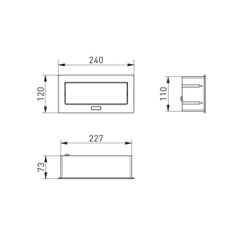 Rozečių blokas SOFT 3xschuko, aliuminis laidas L1500mm,