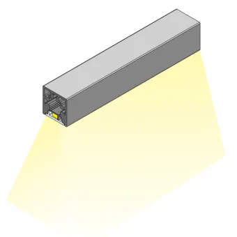 Profilis CUBE bazinis LED L3000mm, juoda anoduota