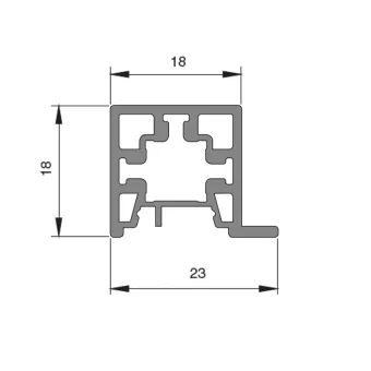 Profilis CUBE medinei lentynai LED L3000mm, juoda anoduotas