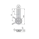Support for Ø28mm tube with cover cap black