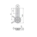 Support for Ø28mm tube with cover cap dark brown