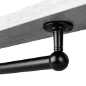 End support for Ø25mm tube black