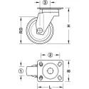 Ratukas su plokštele 30kg Ø50mm, juoda