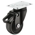 Furniture castor, Load bearing capacity 30kg, steerable with brake