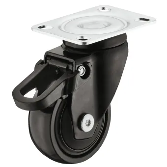 Furniture castor, Load bearing capacity 30kg, steerable with brake