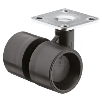Twin wheel castor, Load bearing capacity 35kg, steerable