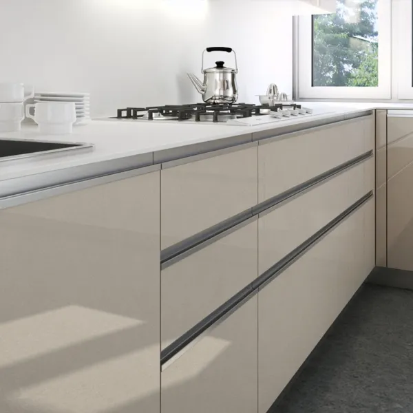Profilis aliuminis rankenėlei įfrezuojamas L3500mm, juoda
