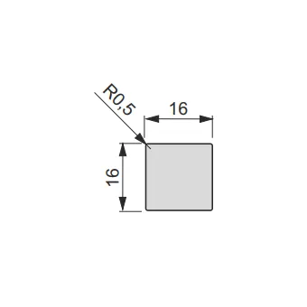 Profile iQube 16x16mm L1000mm black