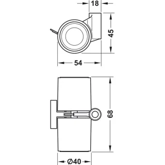 Twin wheel castor, Load bearing capacity 35kg, steerable