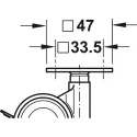 Twin wheel castor, Load bearing capacity 35kg, steerable