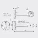 Support for Ø25mm tube