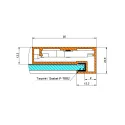 Frame profile 04N, L3500mm, anodized
