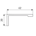 Aluminum handle profile L4000mm
