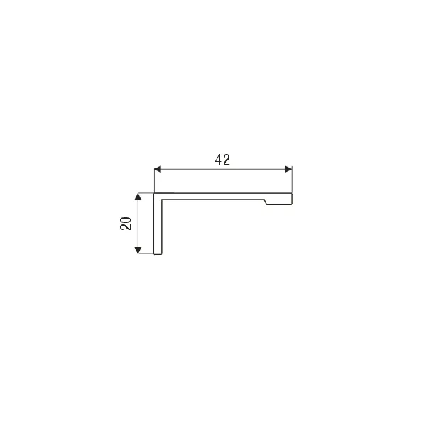 Aluminum handle profile L4000mm