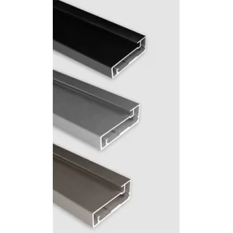 Frame profile 04S, L3500mm, aluminium anodized, stainless steel