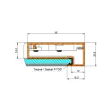Frame profile 04S, L3500mm, aluminium anodized, stainless steel