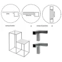 Profilis iQube 22x22mm, su 2 laikikliais L3500mm, juoda