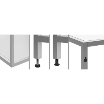 Profile iQube 22x22mm with 2 brackets L3500mm black