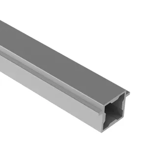 Profile iQube 22x22mm with 2 brackets L3500mm black