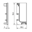 Endcap for profile inner white