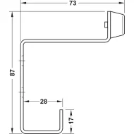 Atramėlė-pakabėlė 19x87x74 ner.plienas H