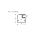Frame profile 08, L3500mm, aluminium anodized