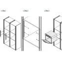 Aluminum profile for oven vertical L602mm aluminum