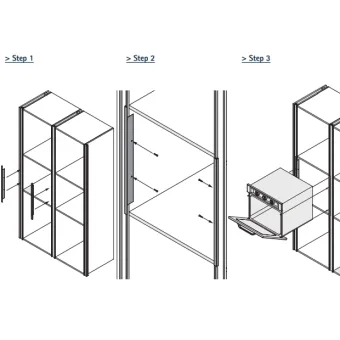 Profilis aliuminis orkaitei vertikalus L602mm, aliuminis