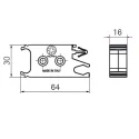 Fitting plates 10 pcs for profile GOLA II, for 18mm wide board