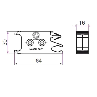 Fitting plates 10 pcs for profile GOLA II, for 18mm wide board