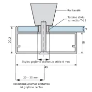 Profilis aliuminio klijuojamam stiklui L3500