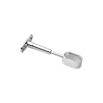 Mid support for oval tube 30x15mm, adjustable