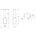 Laikiklis distancinis tarpinis 30x15mm, ovaliam vamzdžiui reguliuojamas