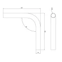 Corner connection 90° for Ø25mm tube, chrome