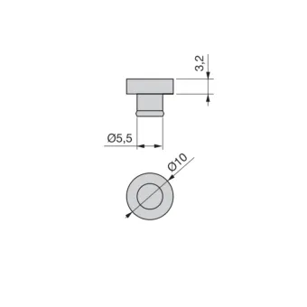 Siurbtukas stiklui Ø10mm,