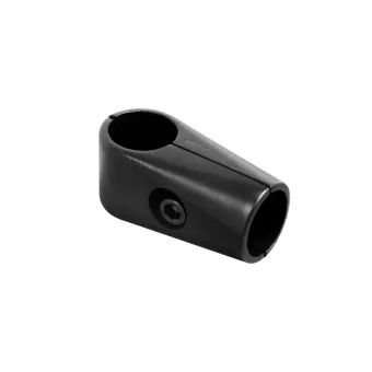 End connection, S type, for tube Ø25mm, black