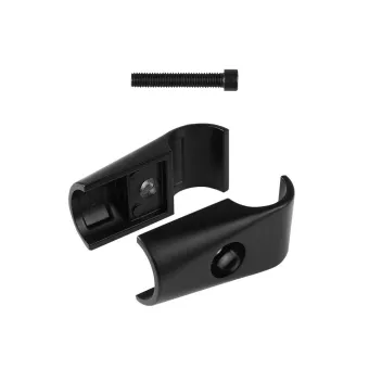End connection, S type, for tube Ø25mm, black