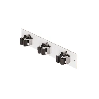 Broomstick holder, 3, 4 or 5-way, clamps fixed